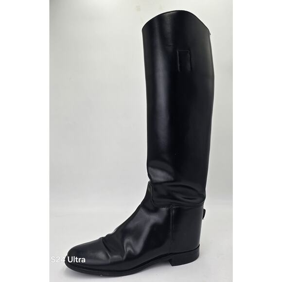 Marlborough Equestrian Tall Riding Boots Black Leather England Men's UK 8 US 8.5 - Picture 1 of 11